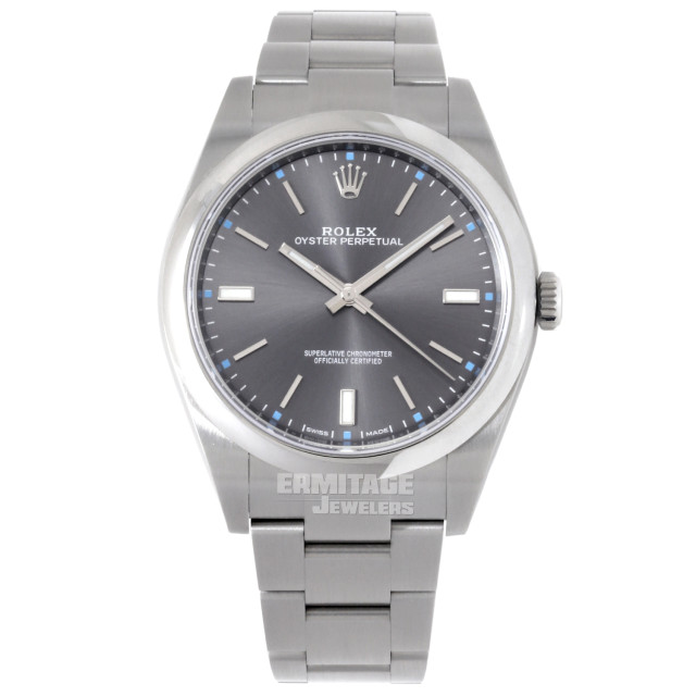 Rolex 114300 Steel on Oyster Rhodium, 3-6-9